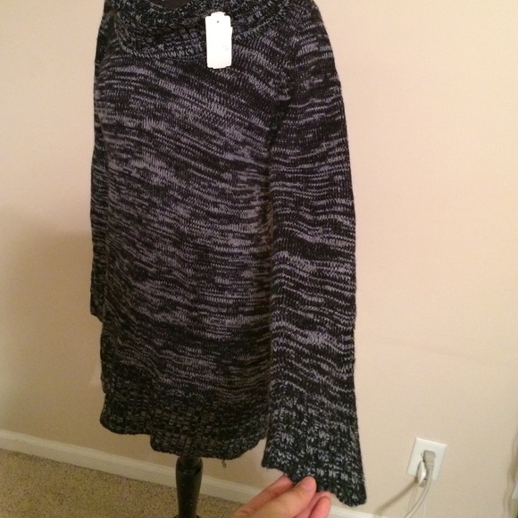 AB studio black and gray loose knit sweater dress - Picture 3 of 4