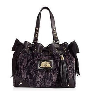 Juicy Couture Snake Velour Handbag
