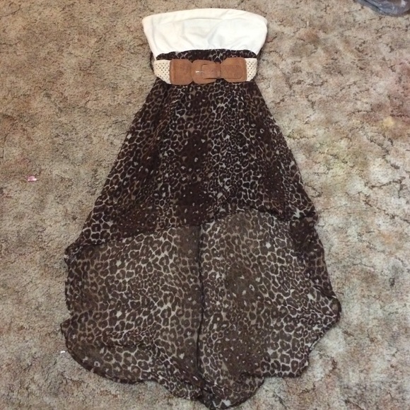 Rue 21 cheetah print hi-low dress