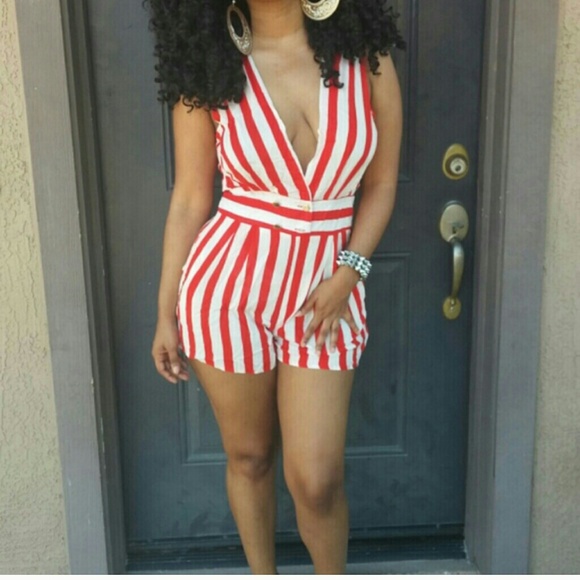 Pinstripe romper