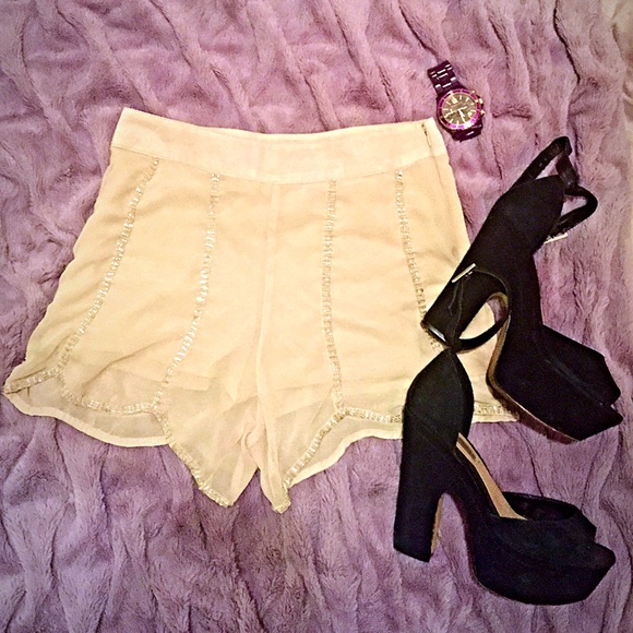 Cream dress shorts!