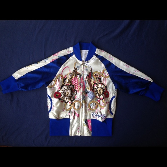 Reversible Coogi bomber zip up jacket