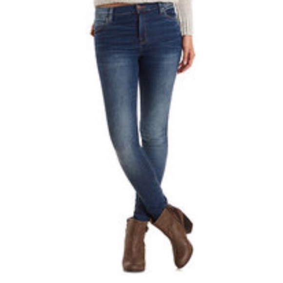 Charlotte Russe Denim - Charlotte Russe Dark Wash Skinny Jeans