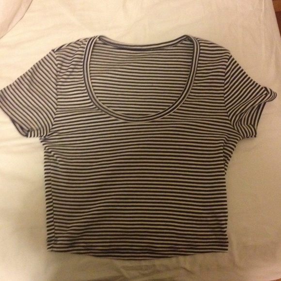 Stripped American apparel crop top