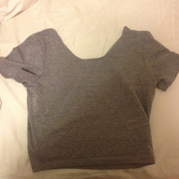 Grey American apparel crop top