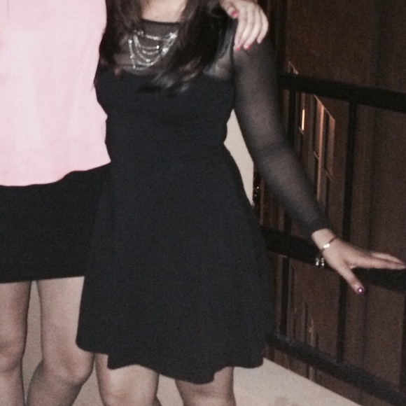 Black mesh dress