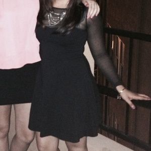 Black mesh dress