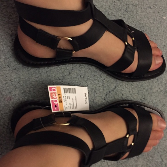 black Strappy Sandals