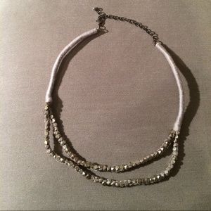Anthropologie thread & faceted bead necklace