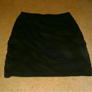 Black mini skirt