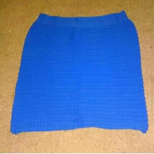 Royal blue mini skirt