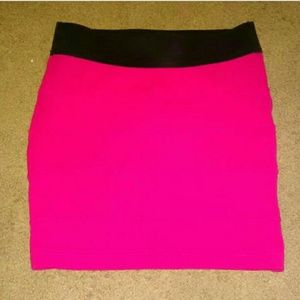 Pink mini skirt