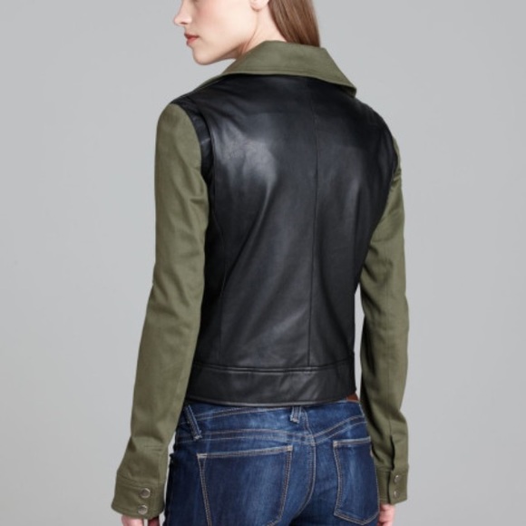 Ella Moss Mixed Media Moto Jacket S, M - Picture 2 of 4