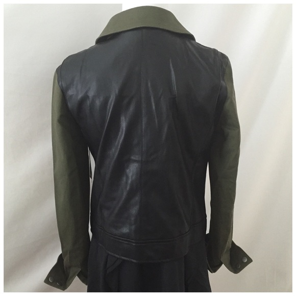 Ella Moss Mixed Media Moto Jacket S, M - Picture 4 of 4