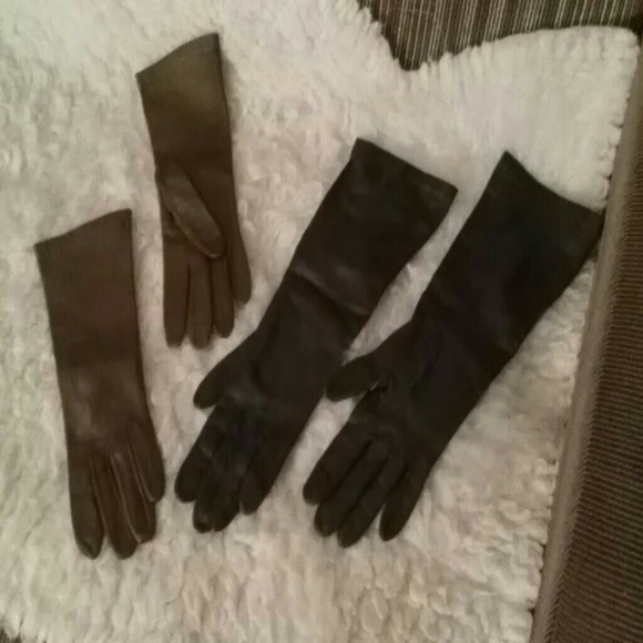 Leather gloves made in italy. Saks 5th ave