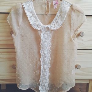 Chiffon Peter Pan Collar Shirt
