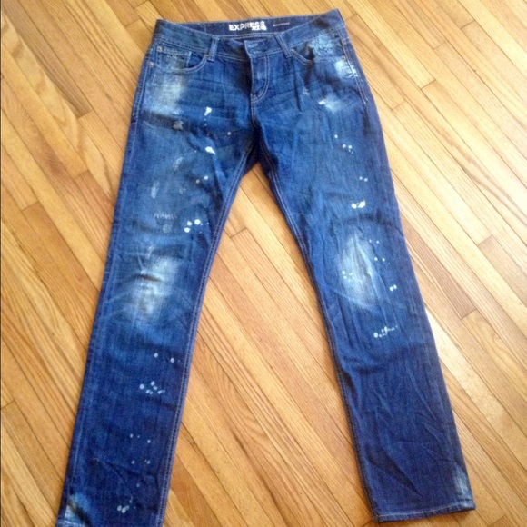 Express Jeans; Distressed Look, Boyfriend Style - Picture 4 of 4
