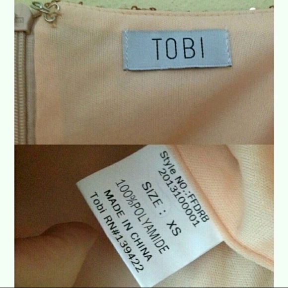 SOLD! - Strapless Rose Gold Sequin Dress! - Picture 3 of 3