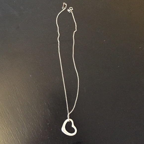 Tiffany's drop heart necklace