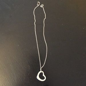 Tiffany's drop heart necklace