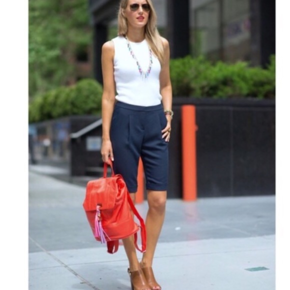 Rebecca Minkoff Navy Shorts - Picture 2 of 4