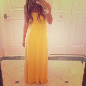 ‼️SOLD ON VINTED‼️Love Culture yellow maxi dress