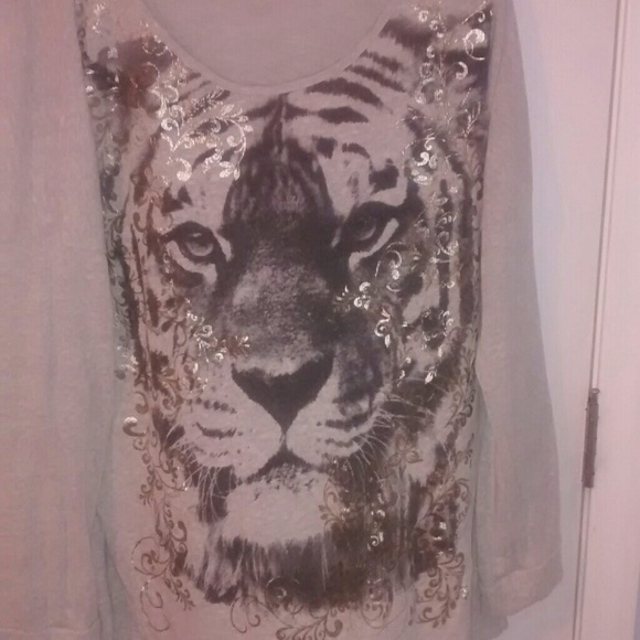 WINTER SALE Long sleeve comfy tiger shirt