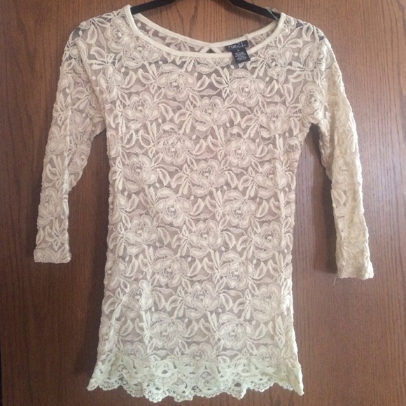Light brown lace top