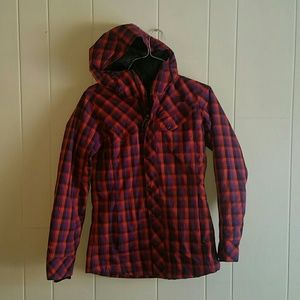 Plaid north face winter jacket