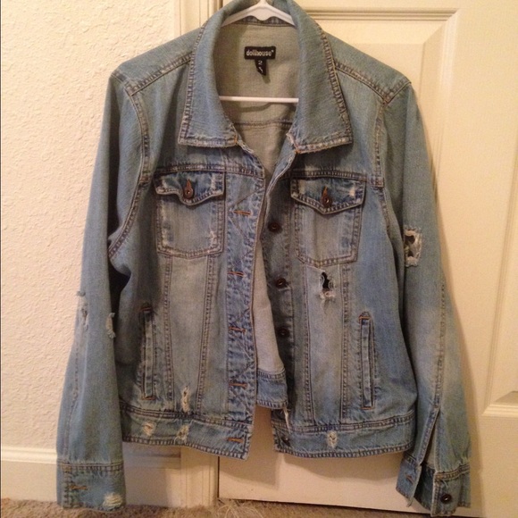 Distressed Denim Vintage Torrid jacket