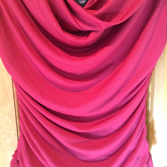 Burgundy Ruffled Blouse - Picture 2 of 3