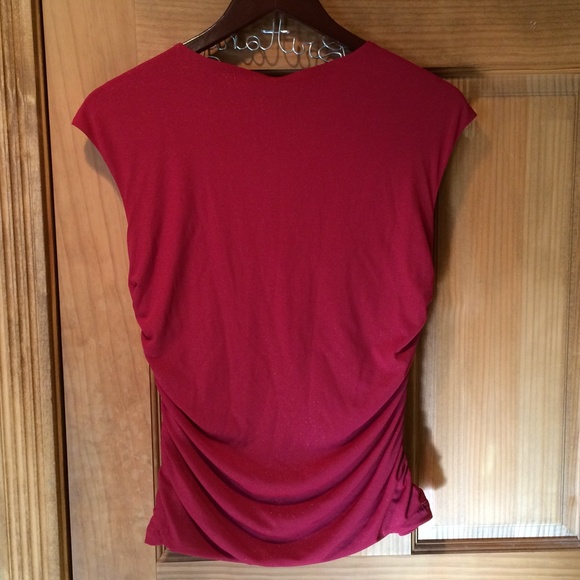 Burgundy Ruffled Blouse - Picture 3 of 3