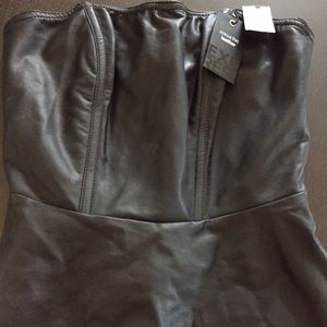 Express leather blouse (nwt)