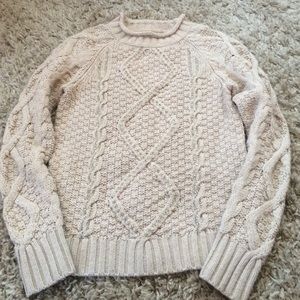 J. Crew Beaded Cable Knit Sweater size S