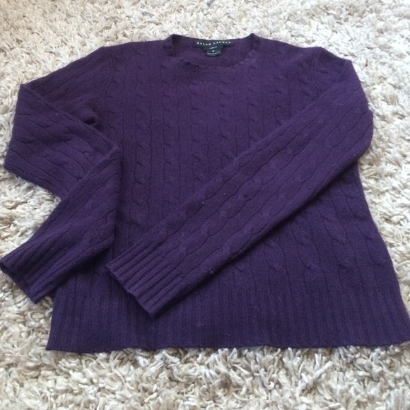 Ralph Lauren Purple Cashmere Sweater size M