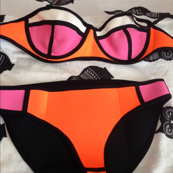 Triangl swimwear neoprene swimsuit peach NWOT!