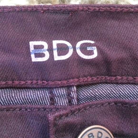 BDG Skinny Maroon Pant with Embroidery size 26 - Picture 2 of 4