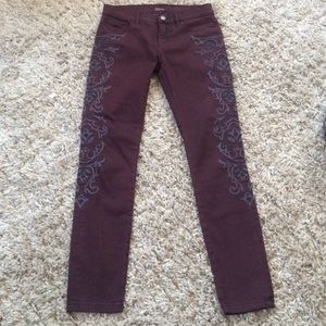 BDG Skinny Maroon Pant with Embroidery size 26
