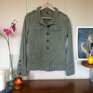 Moss Canvas Military Jacket