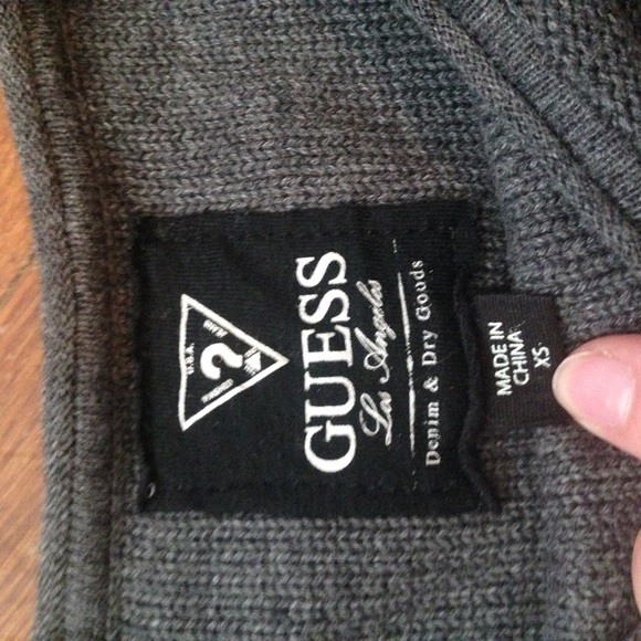 GUESS LA oversized grey knit sweater top Xs - Picture 3 of 4