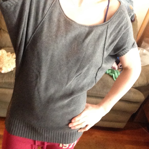 GUESS LA oversized grey knit sweater top Xs - Picture 4 of 4