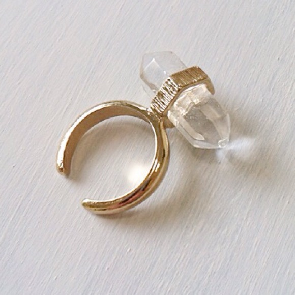 Double Head Crystal Ring