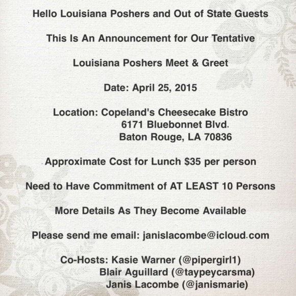 Please Share Louisiana Meet & Greet!! - Picture 2 of 2