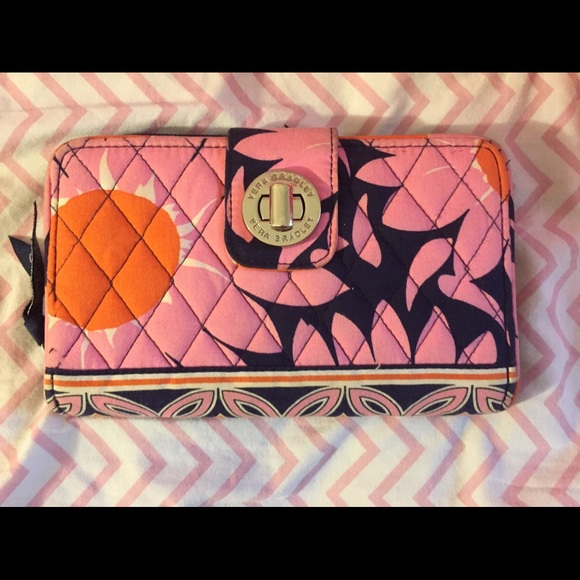 Vera Bradley Large Turnlock Wallet in Love Me