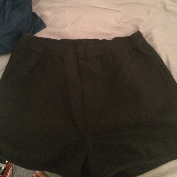 Black denim AA shorts
