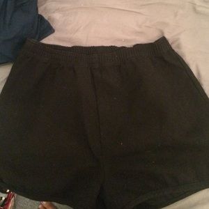 Black denim AA shorts