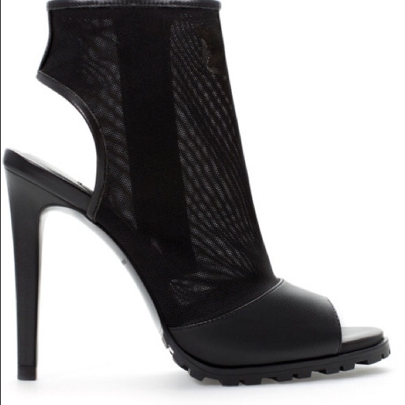 zara mesh booties