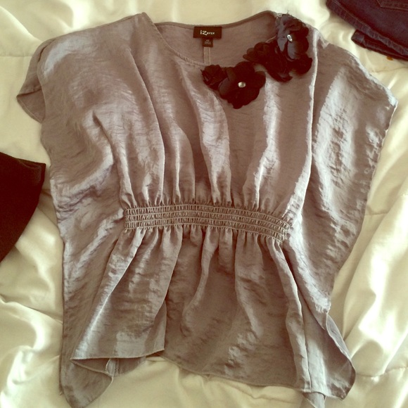 Silver Dressy Butterfly style shirt