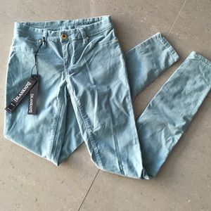 Blank light blue velvet jeans