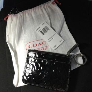 Coach key ring skinny wallet